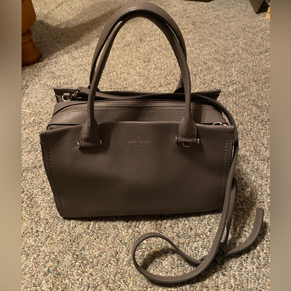 Kate Spade Gray Pebble Leather Purse